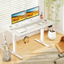 Electric Standing Desk Height Adjustable with 3 Memory Heights White by LJGDeals