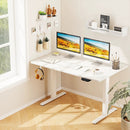 Electric Standing Desk Height Adjustable with 3 Memory Heights White by LJGDeals