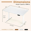 Electric Standing Desk Height Adjustable with 3 Memory Heights White by LJGDeals