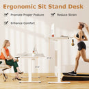 Electric Standing Desk Height Adjustable with 3 Memory Heights White by LJGDeals