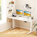 Electric Standing Desk Height Adjustable with 3 Memory Heights White