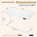 Electric Standing Desk Height Adjustable with 3 Memory Heights White by LJGDeals