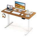 Electric Standing Desk Height Adjustable with 3 Memory Heights Walnut by LJGDeals