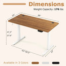 Electric Standing Desk Height Adjustable with 3 Memory Heights Walnut by LJGDeals