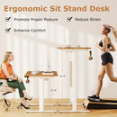 Electric Standing Desk Height Adjustable with 3 Memory Heights Walnut by LJGDeals