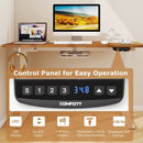 Electric Standing Desk Height Adjustable with 3 Memory Heights Walnut by LJGDeals