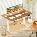 Electric Standing Desk Height Adjustable with 3 Memory Heights Walnut by LJGDeals