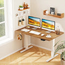 Electric Standing Desk Height Adjustable with 3 Memory Heights Walnut by LJGDeals