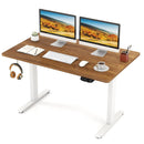 Electric Standing Desk Height Adjustable with 3 Memory Heights Walnut by LJGDeals