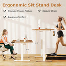 Electric Standing Desk Height Adjustable with 3 Memory Heights Walnut by LJGDeals