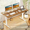 Electric Standing Desk Height Adjustable with 3 Memory Heights Walnut by LJGDeals