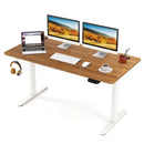 Electric Standing Desk Height Adjustable with 3 Memory Heights Walnut by LJGDeals