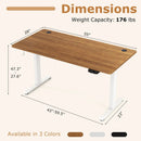 Electric Standing Desk Height Adjustable with 3 Memory Heights Walnut by LJGDeals