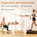 Electric Standing Desk Height Adjustable with 3 Memory Heights Walnut by LJGDeals