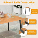 7-Pieces Patio Dining Table Set Acacia Wood Table and 6 Armchairs by LJGDeals