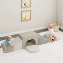 7-Piece Soft Foam Toddler Climbing Blocks Set PU Leather for 1+ Year Old by LJGDeals