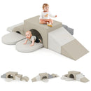 7-Piece Soft Foam Toddler Climbing Blocks Set PU Leather for 1+ Year Old by LJGDeals