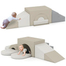 7-Piece Soft Foam Toddler Climbing Blocks Set PU Leather for 1+ Year Old by LJGDeals