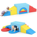 7-Piece Soft Foam Toddler Climbing Blocks Set PU Leather for 1+ Year Old by LJGDeals