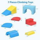 7-Piece Soft Foam Toddler Climbing Blocks Set PU Leather for 1+ Year Old by LJGDeals