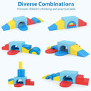 7-Piece Soft Foam Toddler Climbing Blocks Set PU Leather for 1+ Year Old by LJGDeals