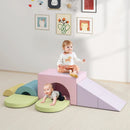 7-Piece Soft Foam Toddler Climbing Blocks Set PU Leather for 1+ Year Old by LJGDeals