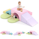 7-Piece Soft Foam Toddler Climbing Blocks Set PU Leather for 1+ Year Old by LJGDeals