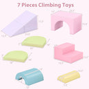 7-Piece Soft Foam Toddler Climbing Blocks Set PU Leather for 1+ Year Old by LJGDeals