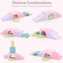 7-Piece Soft Foam Toddler Climbing Blocks Set PU Leather for 1+ Year Old by LJGDeals