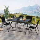 5-Piece Foldable Outdoor Dining Set for Backyard Garden Deck by LJGDeals