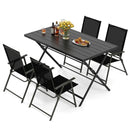 5-Piece Foldable Outdoor Dining Set for Backyard Garden Deck by LJGDeals
