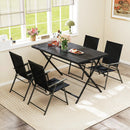 5-Piece Foldable Outdoor Dining Set for Backyard Garden Deck by LJGDeals