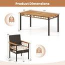 7 Pieces PE Wicker Patio Dining Set for Garden and Backyard by LJGDeals