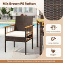 7 Pieces PE Wicker Patio Dining Set for Garden and Backyard by LJGDeals
