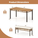 3 Pieces Acacia Wood Patio Dining Set for Deck and Backyard by LJGDeals