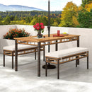 3 Pieces Acacia Wood Patio Dining Set for Deck and Backyard by LJGDeals