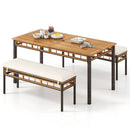 3 Pieces Acacia Wood Patio Dining Set for Deck and Backyard by LJGDeals
