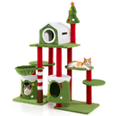 Cat Furniture Set with 58 Inch Tall Cat Tree Tower and 2 Gift Box Shaped Cute Christmas Cat House by LJGDeals