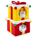 Cat Furniture Set with 58 Inch Tall Cat Tree Tower and 2 Gift Box Shaped Cute Christmas Cat House by LJGDeals