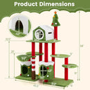 Cat Furniture Set with 58 Inch Tall Cat Tree Tower and 2 Gift Box Shaped Cute Christmas Cat House by LJGDeals
