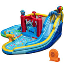 Inflatable Water Park with Splash Pool 50 Ocean Balls and 750W Blower by LJGDeals