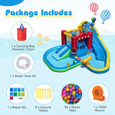 Inflatable Water Park with Splash Pool 50 Ocean Balls and 750W Blower by LJGDeals