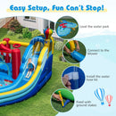 Inflatable Water Park with Splash Pool 50 Ocean Balls and 750W Blower by LJGDeals