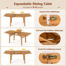 9 Pieces Acacia Wood Patio Dining Set for 6 by LJGDeals