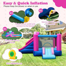 Inflatable Bounce House with Slides and Basketball Hoop (with 680W Blower) by LJGDeals