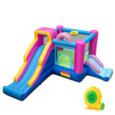 Inflatable Bounce House with Slides and Basketball Hoop (with 680W Blower) by LJGDeals