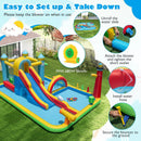 Inflatable Water Slide with Jumping Area and Climbing Wall(with 680W Blower) by LJGDeals