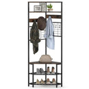 Entryway Set with 44 Inch Console Table 5-Tier Corner Hall Tree and Waiting Room Bench by LJGDeals