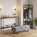 Entryway Set with 44 Inch Console Table 5-Tier Corner Hall Tree and Waiting Room Bench by LJGDeals