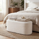Upholstered Ottoman Bench with High-Density Sponge-Beige by LJGDeals